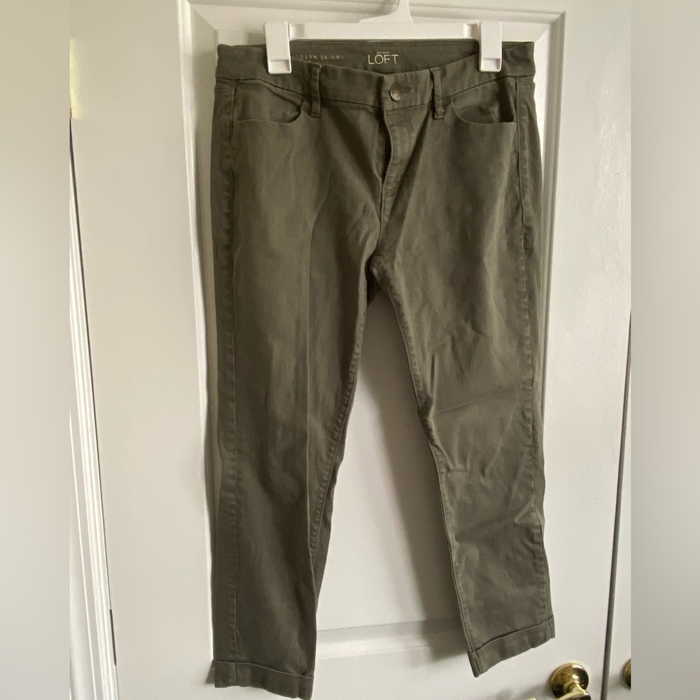 LOFT Modern Skinny Khaki Trousers